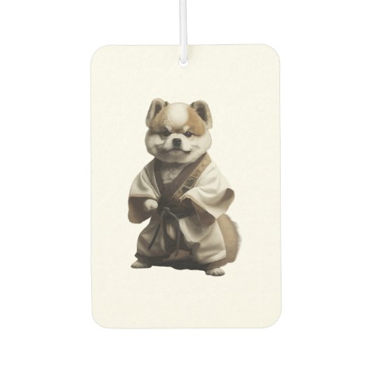 Dog Knows Karate Autolufterfrischer (Vorderseite)