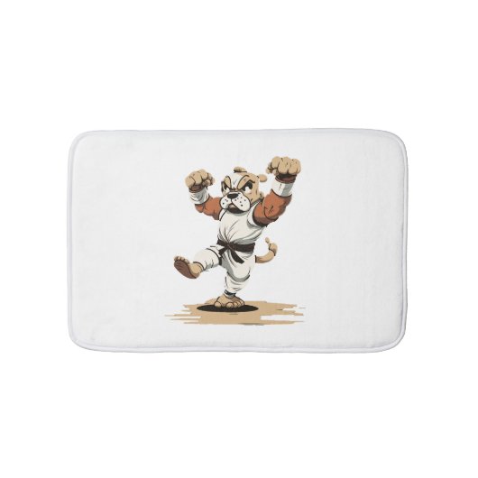 Dog Knows Karate Badematte (Vorderseite)