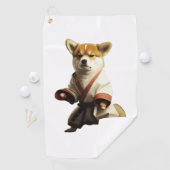 Dog Knows Karate Golfhandtuch (Insitu)
