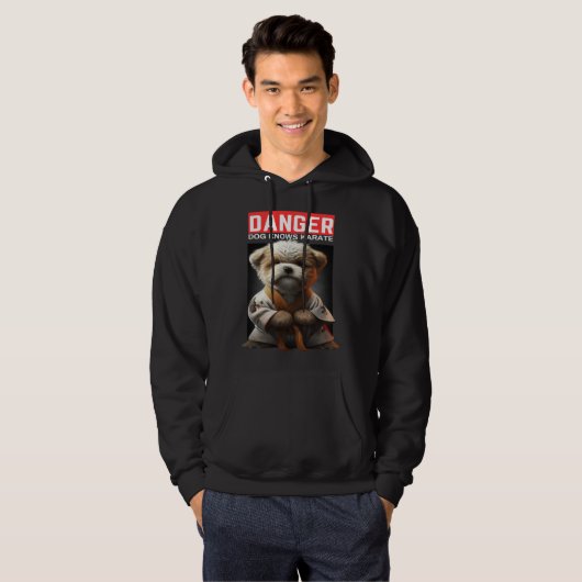 Dog Knows Karate Hoodie (Vorne ganz)