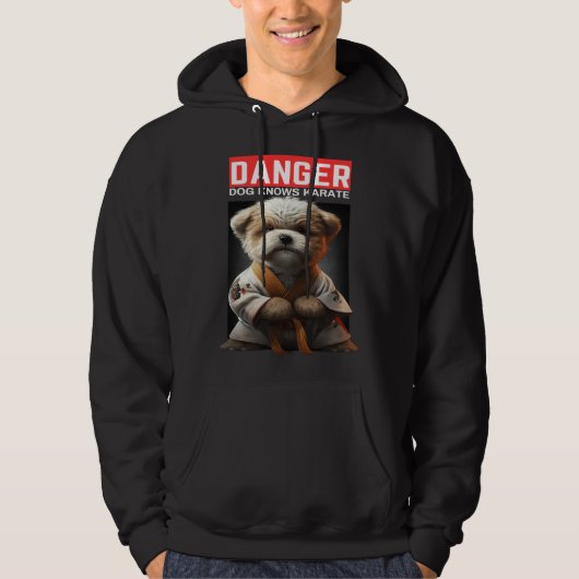 Dog Knows Karate Hoodie (Vorderseite)