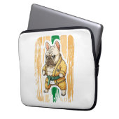Dog Knows Karate Laptopschutzhülle (Vorderseite Links)