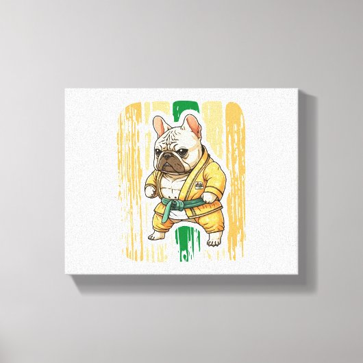 Dog Knows Karate Leinwanddruck (Vorderseite)