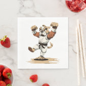 Dog Knows Karate Serviette (Beispiel)