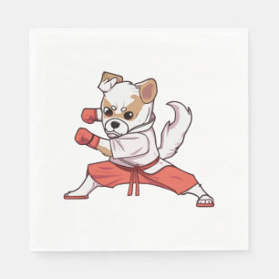 Dog Knows Karate Serviette