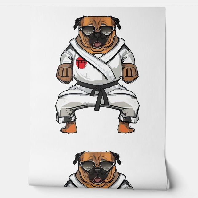 Dog Knows Karate Tapete (Abrollen)
