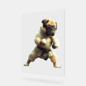 Dog Knows Karate transformiert Acrylschild (Winkel)