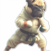 Dog Knows Karate transformiert Aufkleber (Vorderseite)