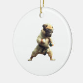 Dog Knows Karate transformiert Keramik Ornament (Links)
