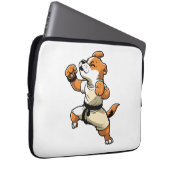 Dog Knows Karate transformiert Laptopschutzhülle (Vorne Rechts)