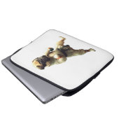 Dog Knows Karate transformiert Laptopschutzhülle (Vorne Knopf)