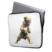 Dog Knows Karate transformiert Laptopschutzhülle (Vorderseite Links)