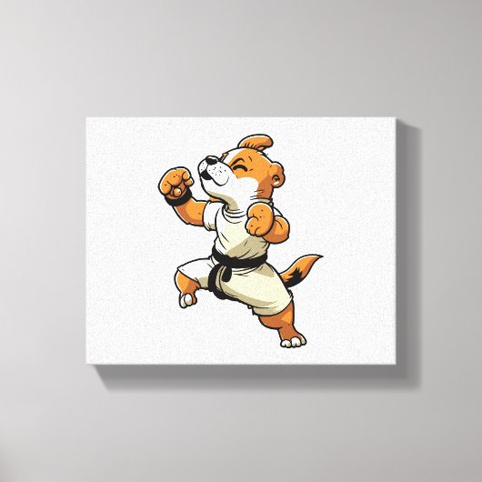 Dog Knows Karate transformiert Leinwanddruck (Vorderseite)