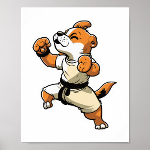 Dog Knows Karate transformiert Poster