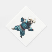 Dog Knows Karate transformiert Serviette (Ecke)