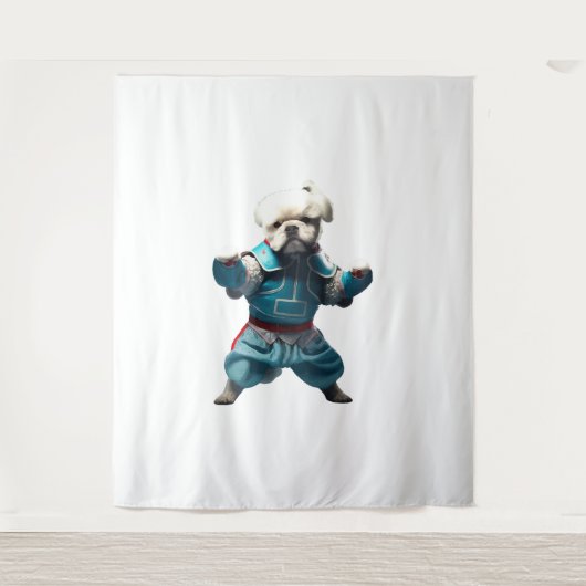 Dog Knows Karate transformiert Wandteppich (Vorderseite)