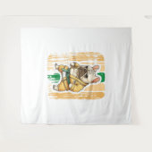 Dog Knows Karate Wandteppich (Vorderseite (Horizontal))