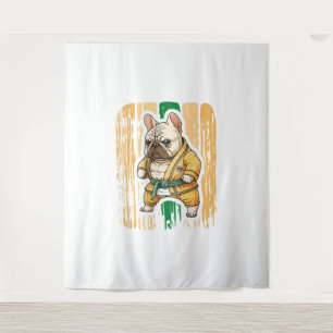 Dog Knows Karate Wandteppich