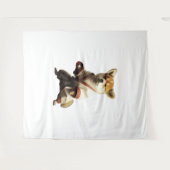 Dog Knows Karate Wandteppich (Vorderseite (Horizontal))