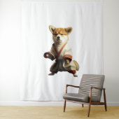 Dog Knows Karate Wandteppich (Beispiel)