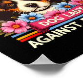 Dog Lady Against Faschism Hunde liebt Kamala Harri Poster (Ecke)