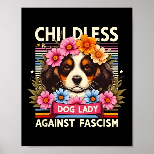 Dog Lady Against Faschism Hunde liebt Kamala Harri Poster (Vorne)