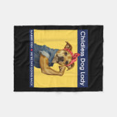 Dog Lady Kamala-harris 2024 Fleecedecke (Vorderseite (Horizontal))