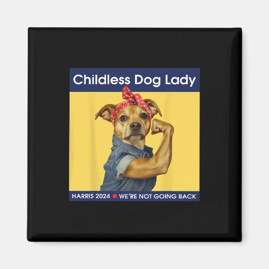 Dog Lady Kamala-harris 2024 Magnet (Vorne)