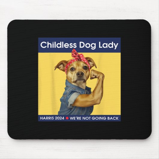 Dog Lady Kamala-harris 2024 Mousepad (Vorne)