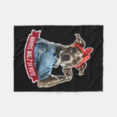 Dog Lady Kamala Harris Tim Walz Wahl Fleecedecke (Vorderseite (Horizontal))