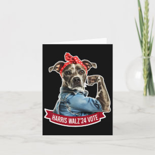 Dog Lady Kamala Harris Tim Walz Wahl Karte