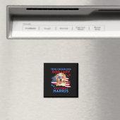 Dog Lady Vote Kamala Harris 2024 Golden Retriever Magnet (In Situ (Geschirrspüler))