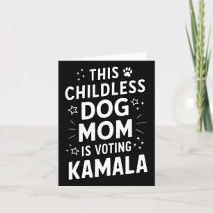 Dog Lady Voting Kamala Harris Mama Abstimmung Blue Karte
