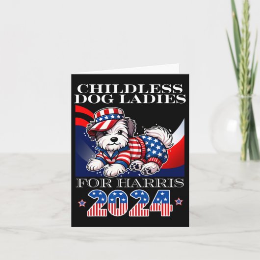 Dog Ladys for Harris 2024 Kamala Präsident Karte (Vorderseite)