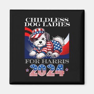 Dog Ladys for Harris 2024 Kamala Präsident Magnet