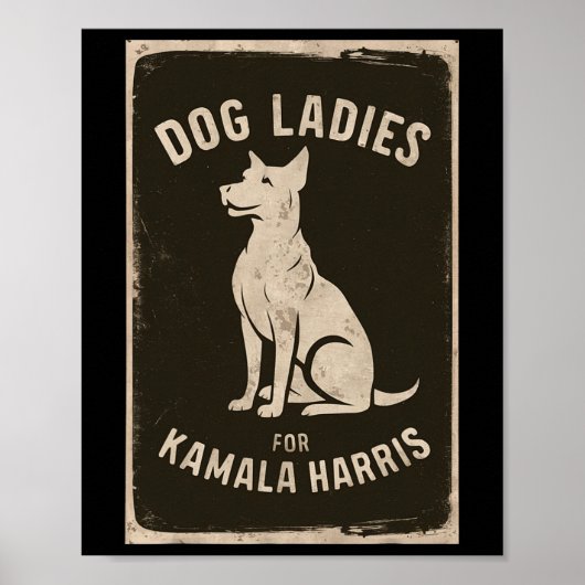 Dog Ladys für Kamala Harris Poster (Vorne)