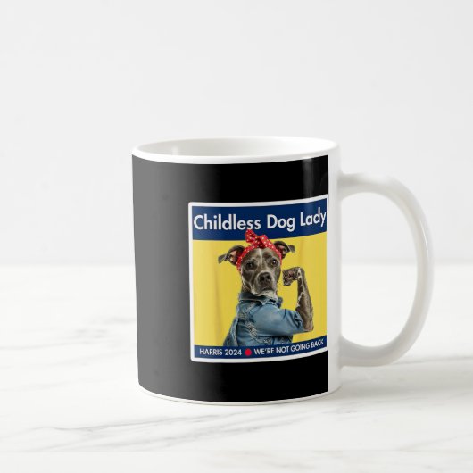 Dog Ladys Kamala Harris 2024 Präsident Kaffeetasse (Rechts)