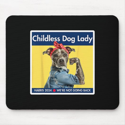 Dog Ladys Kamala Harris 2024 Präsident Mousepad (Vorne)