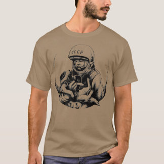 Dog Laika Yuri Gagarin Raumfahrer T-Shirt