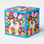 Dog Laying on Easter Eggs Geschenkschachtel (Vorderseite)