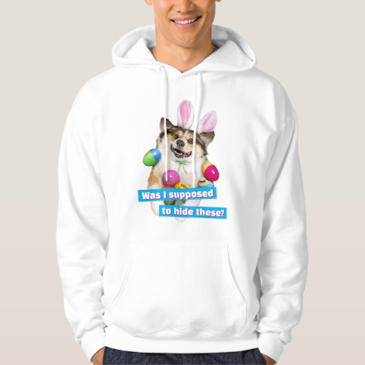 Dog Laying on Easter Eggs Hoodie (Vorderseite)