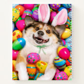 Dog Laying on Easter Eggs Notizblock (Rückseite)