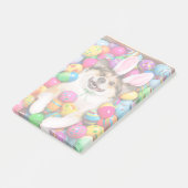 Dog Laying on Easter Eggs Post-it Klebezettel (angewinkelt)