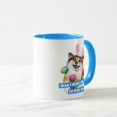 Dog Laying on Easter Eggs Tasse (VorderseiteRechts)
