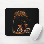 Dog Leaf Fall Autumn Cycling Fun Dachshund Lover Mousepad (Mit Mouse)