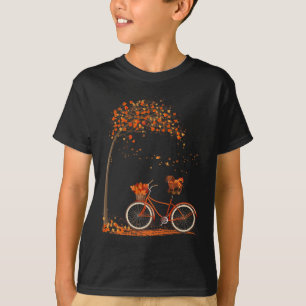 Dog Leaf Fall Autumn Cycling Fun Dachshund Lover T-Shirt