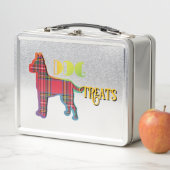 DOG-LECKEREIEN Rote Karierte Alte Schule Metall Brotdose (Beispiel)