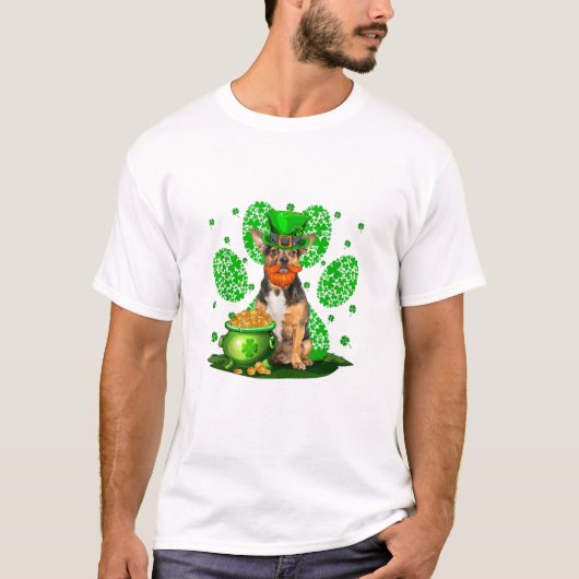 Dog Leprechaun Hat T-Shirt (Vorderseite)