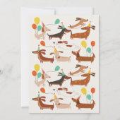 Dog Let's Pawty Birthday Einladung (Rückseite)