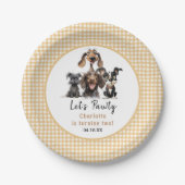 Dog Let's Pawty Birthday Pappteller (Vorderseite)
